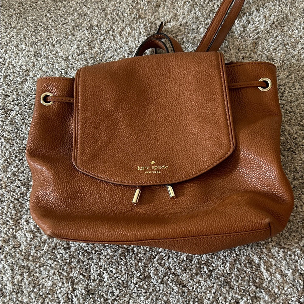 Kate Spade Tan Leather Backpack